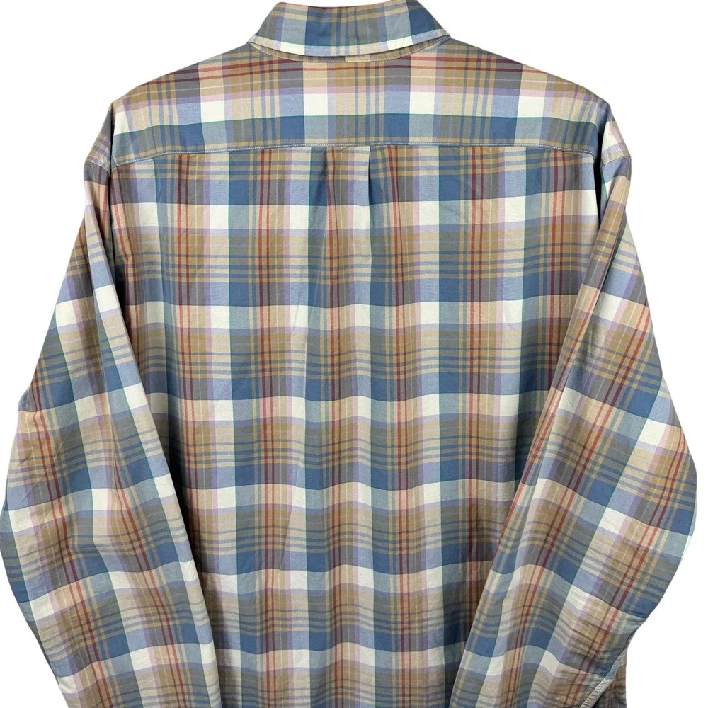 J Crew Shirt Men's XL Slim Fit Plaid Long Sleeve Button‎ Down 100% Cotton